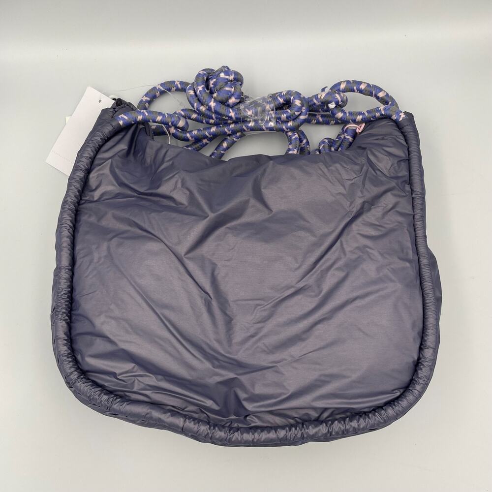 NWT Wildfox Puffer Crossbody Bag Dark Grey Purple Quilted Puffy Purse Gorpcore - Picture 4 of 8